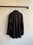 Loewe Shirt Black Satin Fabric