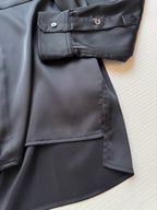 Loewe Shirt Black Satin Fabric