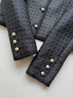 CD 25 Crew Neck Jacket Black Polyester Nylon
