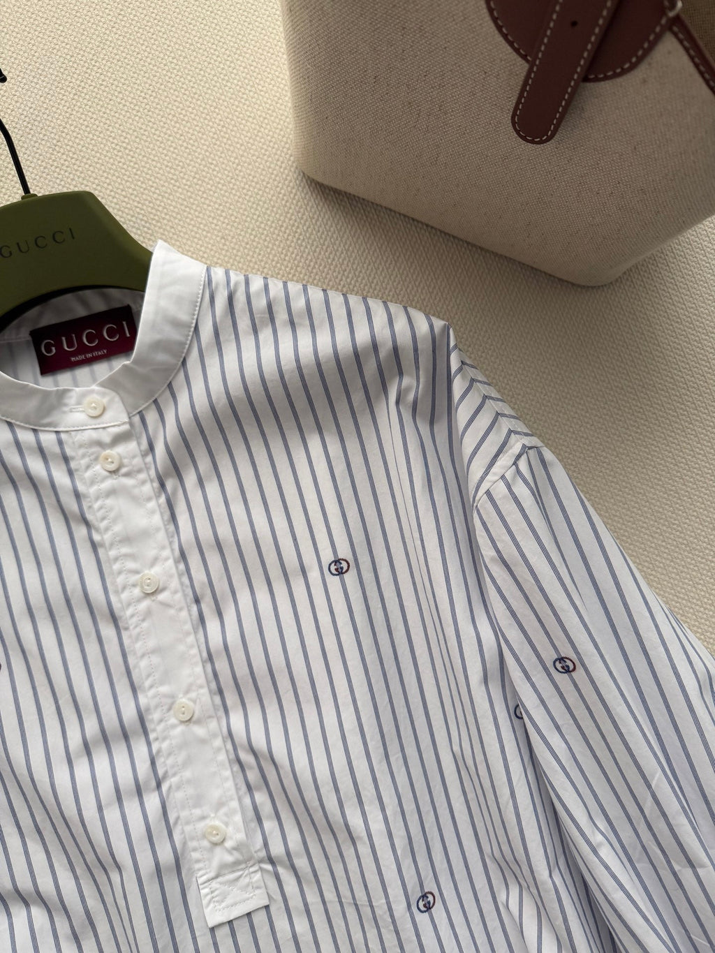 GUCCI 26S MANDARIN COLLAR SHIRT 324