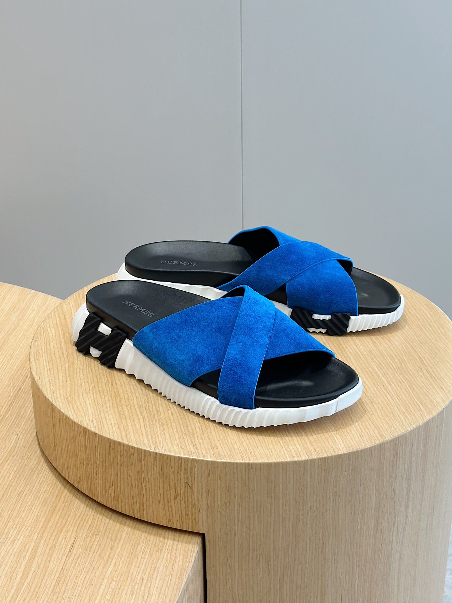 HM Men's Infra Slide Blue Suede 547632