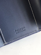 SAINT-GABRIEL WALLET 12 IN NAVY BLUE CALFSKIN AND GOYARDINE CANVAS