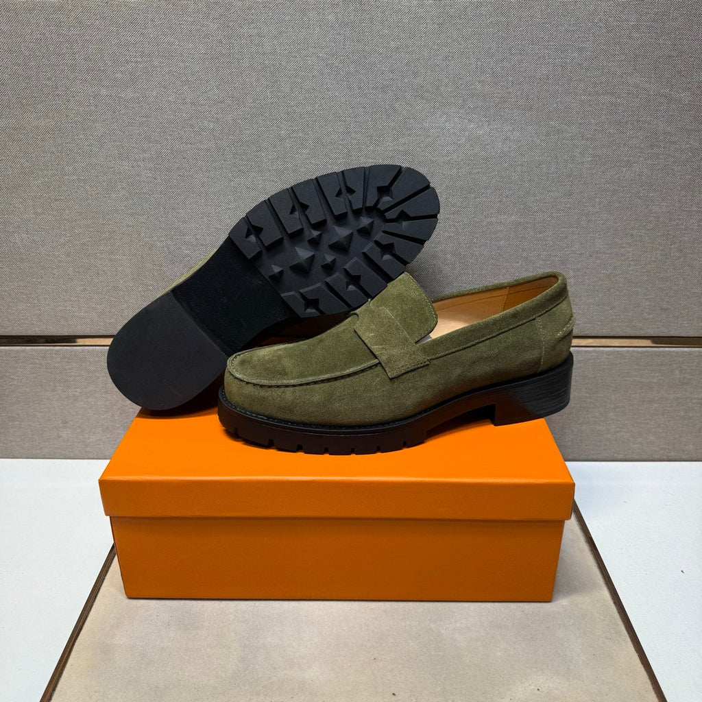 HM Men's 25 Klement Loafer Olive Green Suede 701604
