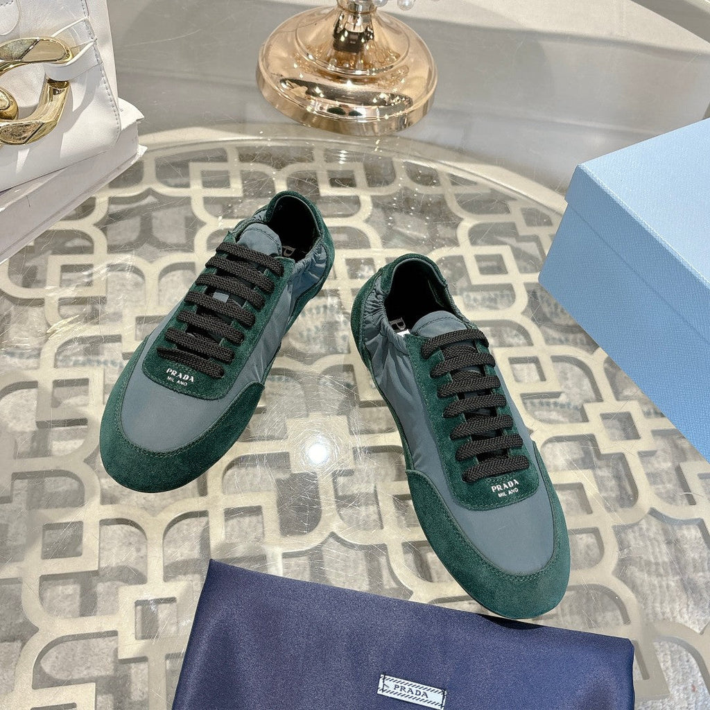 PRA 26S Casual Sneaker Dark Green Canvas Suede 625960