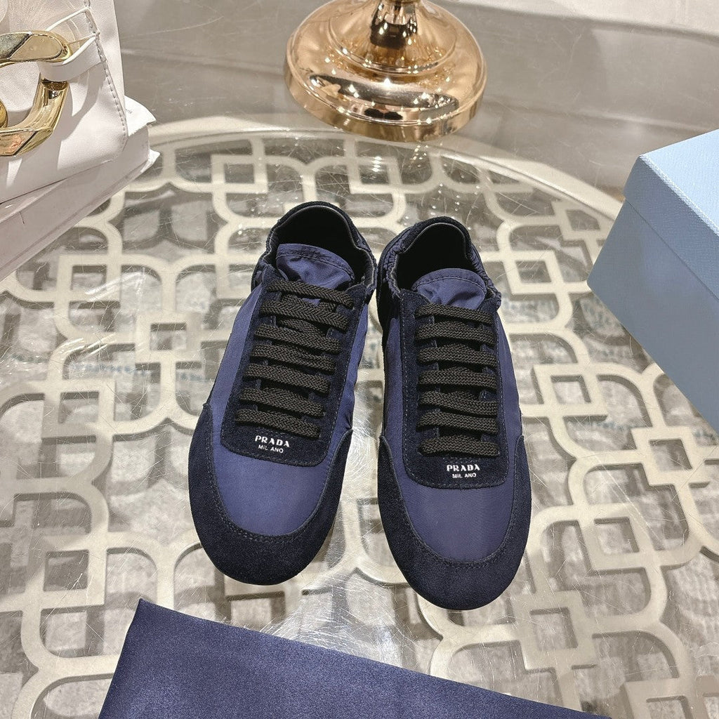 PRA 26S Casual Sneaker Black Navy Blue Canvas Suede 625964