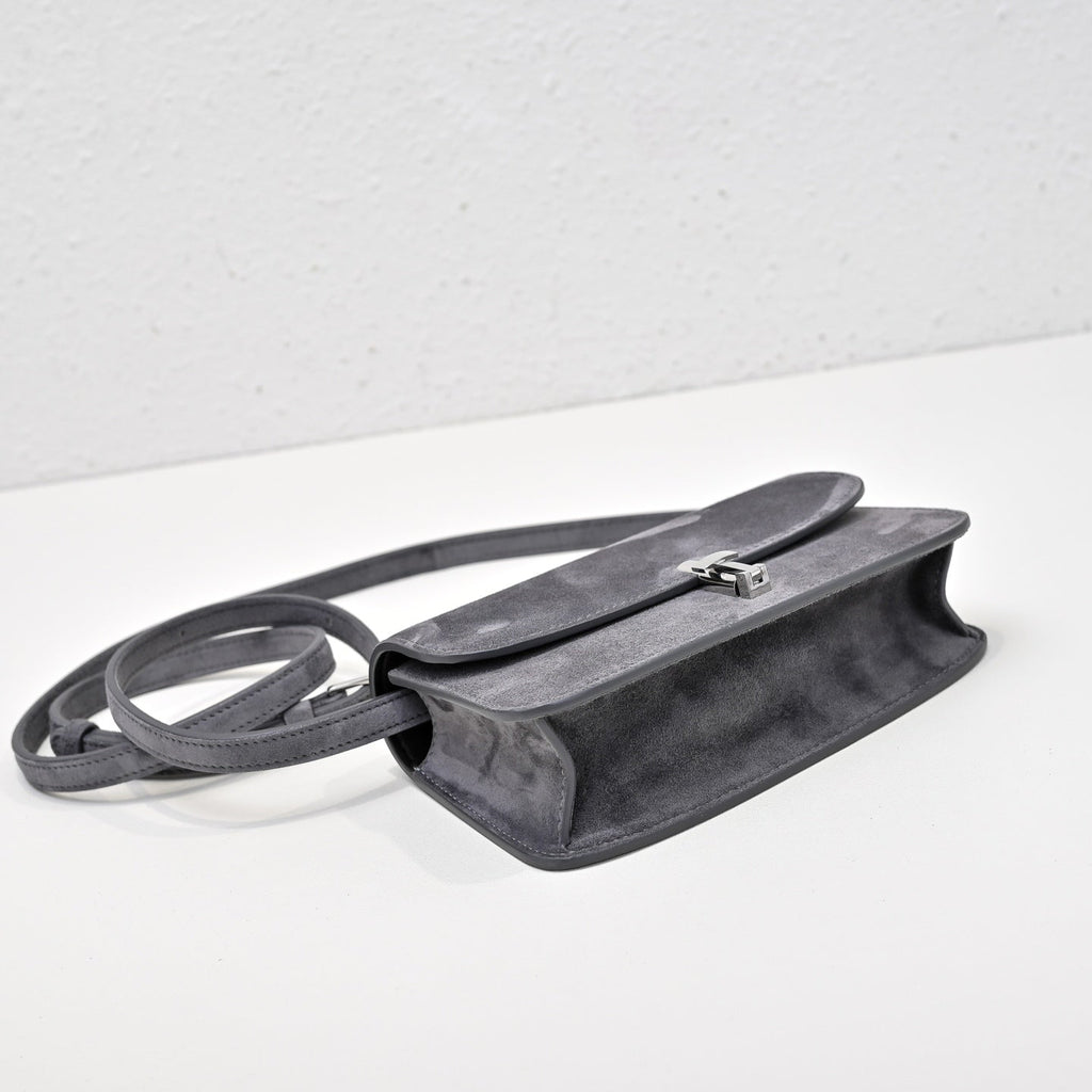 The Row Sofia 19cm Dark Grey Suede