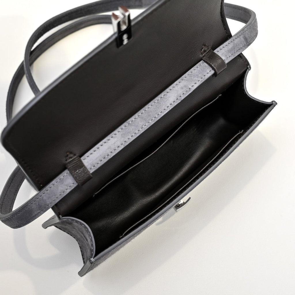 The Row Sofia 19cm Dark Grey Suede
