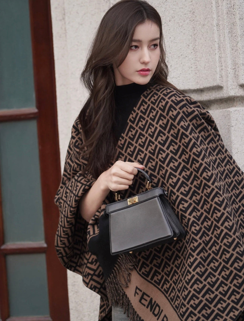 FF 140CM Two-tone Brown Black Wool 103678
