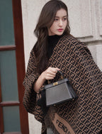 FF 140CM Two-tone Brown Black Wool 103678
