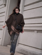 FF 140CM Two-tone Brown Black Wool 103678