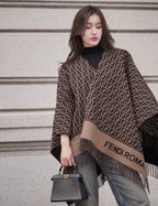 FF 140CM Two-tone Brown Black Wool 103678