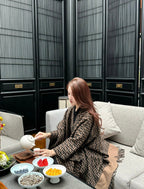FF 140CM Two-tone Brown Black Wool 103678
