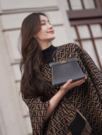 FF 140CM Two-tone Brown Black Wool 103678