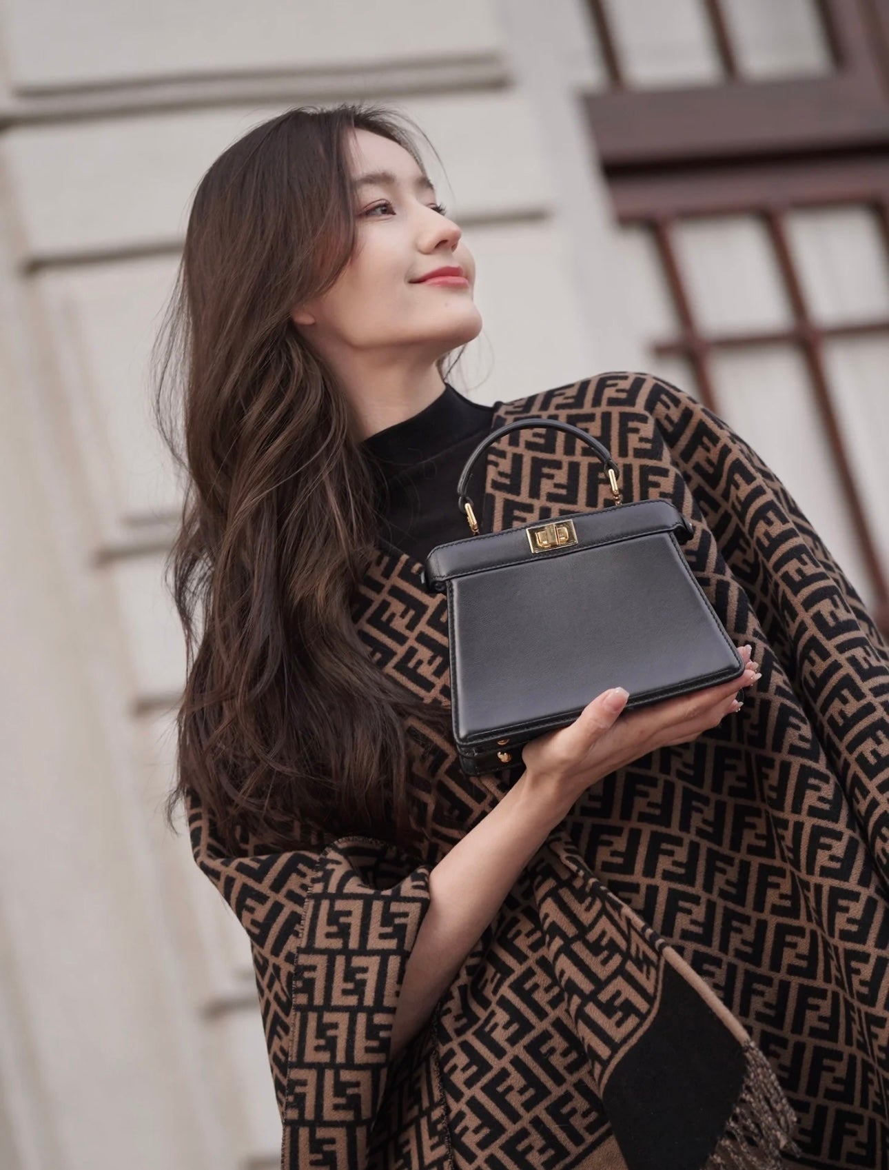 FF 140CM Two-tone Brown Black Wool 103678