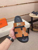 HM Men's Chypre Sandals Brown Cowhide 564389