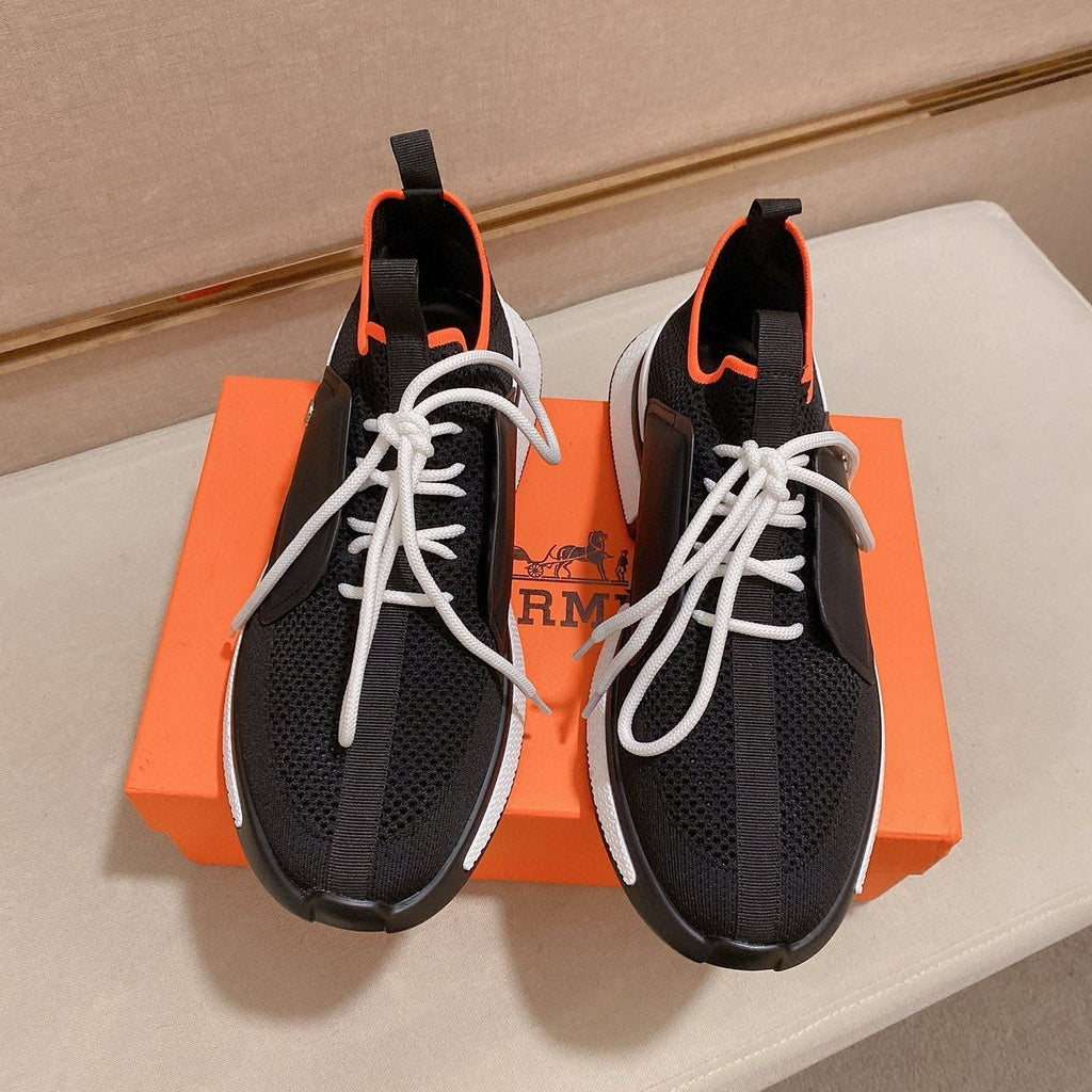 HM Men's Expert Sneaker Black Flyknit With Leather