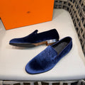 HM Men's Kateo Loafers Midnight Blue Velvet 675411