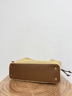 YSL Jamie Lucky Bag Beige Brown Raffia 339402
