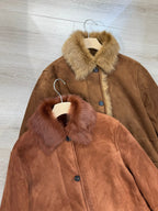 LP 25 Shearling Tuscan-Style Oversized Jacket Suede Fur 314290