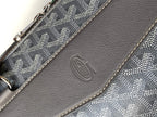 CISALPIN DOCUMENT CASE 39 IN GRAY GOYARDINE CANVAS AND CALFSKIN