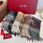 BBR Classic Embroidered Scarf 185CM Rose Brown Cashmere 292817