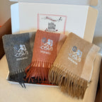 BBR Classic Embroidered Scarf 185CM Beige Cashmere 292823