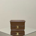 MINI CLAUDE 22 SHINY CALFSKIN CHOCOLATE BROWN