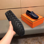 HM Men's Loafer Navy Blue Cowhide 529720
