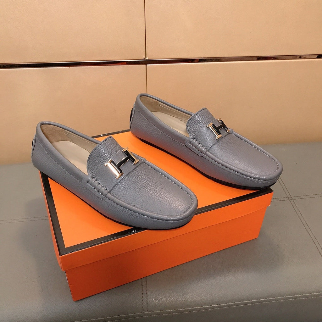 HM Men's Loafer Grey Cowhide 523199