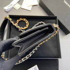 CC 19 Woc 19cm Black Calfskin SIlver Hardware