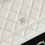 CC Woc 20cm White Calfskin Silver Hardware
