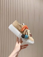 MIU MIU platform sneakers beige suede 461868