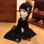 THREE-PIECE SET IN BLACK CASHMERE 424004
