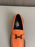 HM Men's Paris Loafer Orange Calfskin 640901