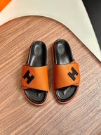 HM Men's Slide Orange Cowhide 684846