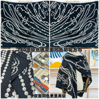 CC Square Scarf 140 CM In Black White Cashmere And Silk 264126