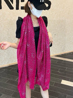 CC Scarf 200 CM In Dark Pink Polka Dot Cashmere 274119