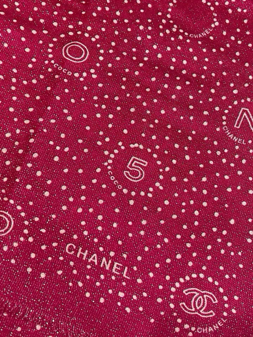 CC Scarf 200 CM In Dark Pink Polka Dot Cashmere 274119