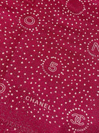 CC Scarf 200 CM In Dark Pink Polka Dot Cashmere 274119