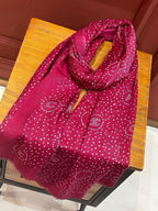 CC Scarf 200 CM In Dark Pink Polka Dot Cashmere 274119