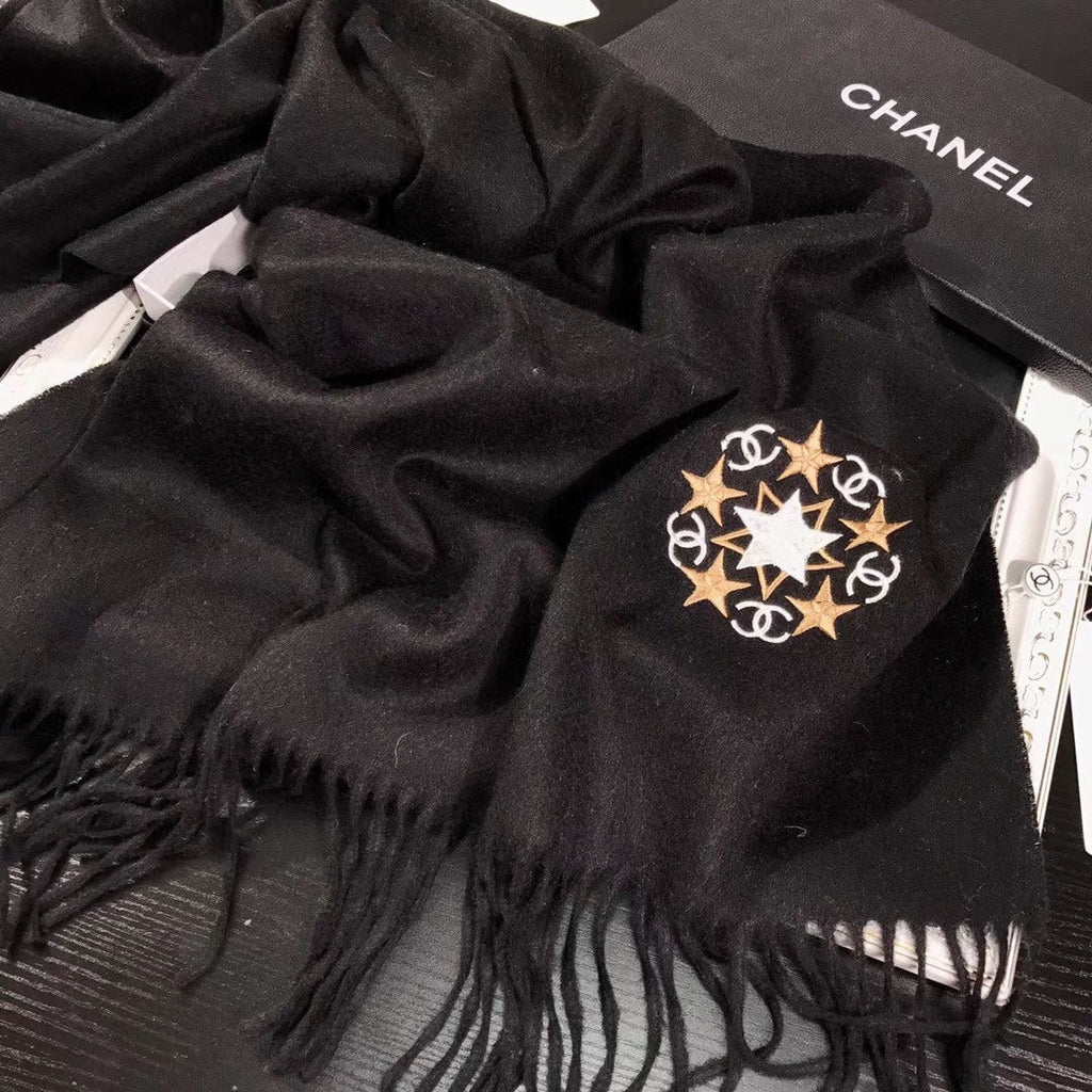 CC Scarf 200 CM In Black Cashmere 287466