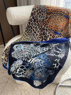 Lazy Leopardesses Scarf 110 CM In Colorful Cashmere Silk 311599