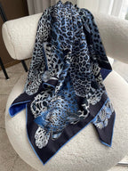 Lazy Leopardesses Scarf 110 CM In Colorful Cashmere Silk 311599