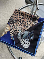 Lazy Leopardesses Scarf 110 CM In Colorful Cashmere Silk 311600