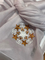 CC Scarf 200 CM In Light Purple Linen Fabric 407088