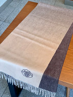 Scarf 190 CM In Beige Mix Dark Brown Cashmere