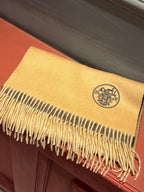 Scarf 190 CM In Beige Mix Dark Brown Cashmere