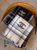 CC Scarf 200 CM In Black With White Stripes Cashmere 415342