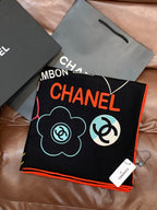 CC 25 Scarf 135CM Black Colorful Cashmere 293208
