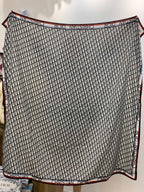 CD Monogram Scarf 140CM Dark Blue Cream Cashmere 293188